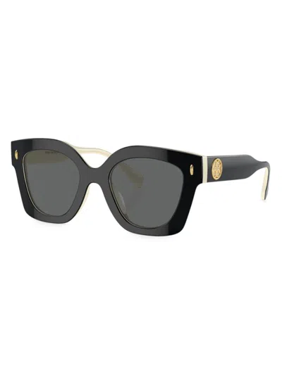 Tory Burch Women's 0ty7201u 49mm Cat-eye Sunglasses In Black Dark Grey
