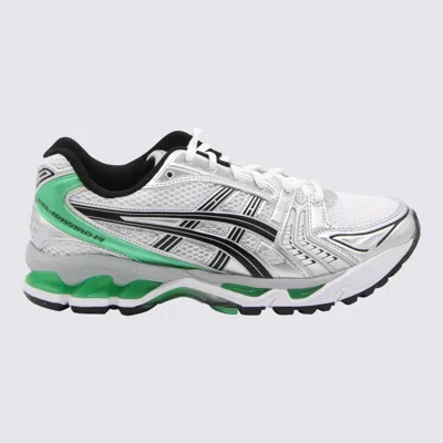 Asics White And Green Gel-kayano Sneakers In White/malachite Green