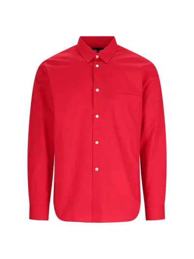 Comme Des Garçons Homme Deux Chest-pocket Shirt In Red