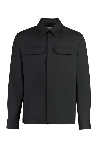 Jil Sander Wool Shirt In Black