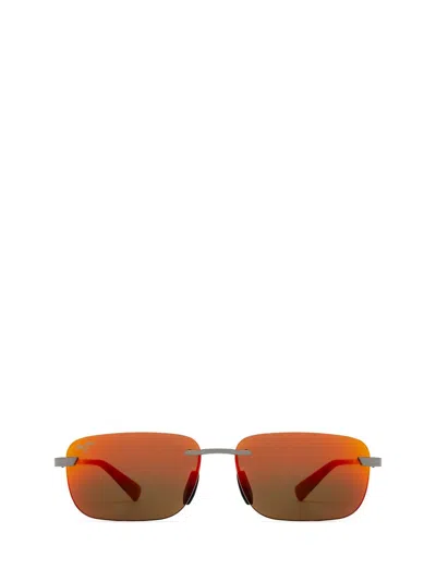 Maui Jim Sunglasses In Shiny Light Ruthenium