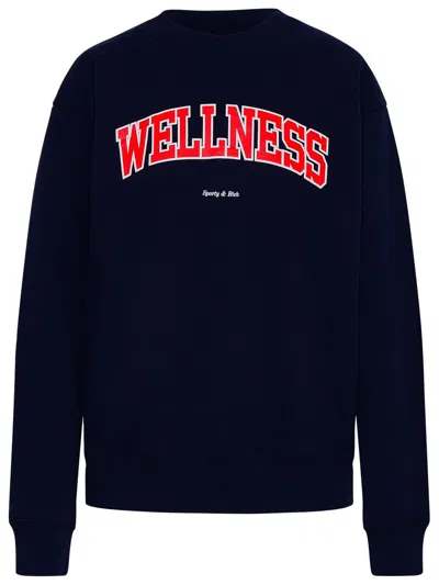 Sporty And Rich Sporty & Rich Navy Cotton Sweatshirt