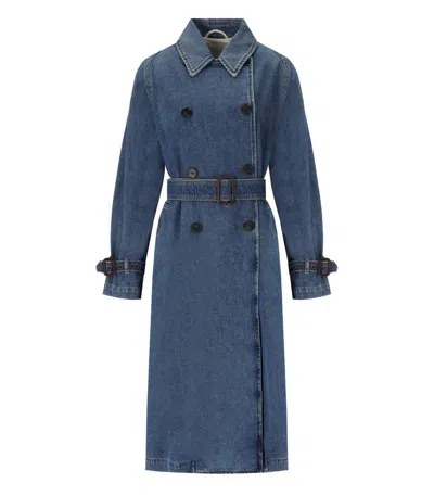 Weekend Max Mara Blasy Blue Denim Trench Coat