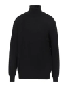 Kangra Man Turtleneck Black Size 46 Merino Wool, Silk, Cashmere