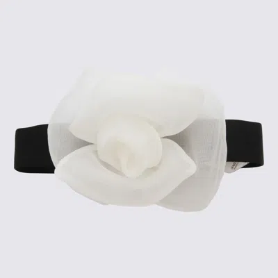 Dolce & Gabbana Flower Choker Jewelry White/black