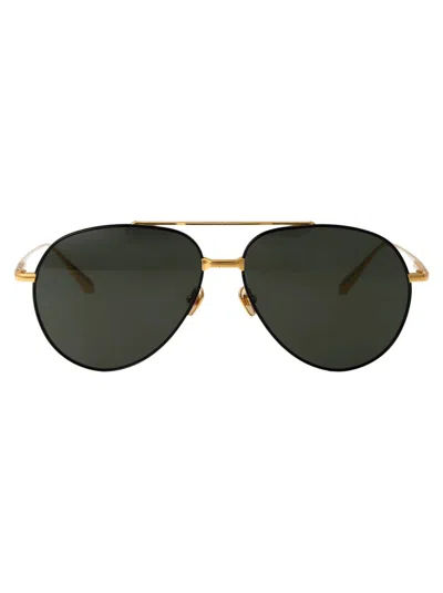 Linda Farrow Sunglasses In Yellowgold/black/grey