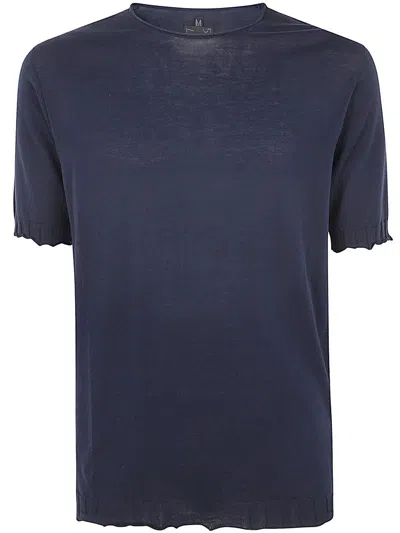 Md75 Classic Round Neck Pullover Clothing In Blue
