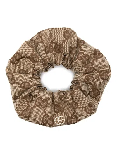 Gucci Gg Cotton Blend Scrunchie In Neutrals