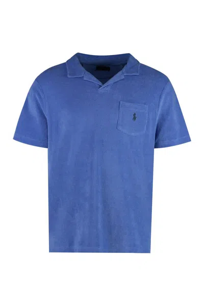 Polo Ralph Lauren Towelling Polo Shirt In Turquoise