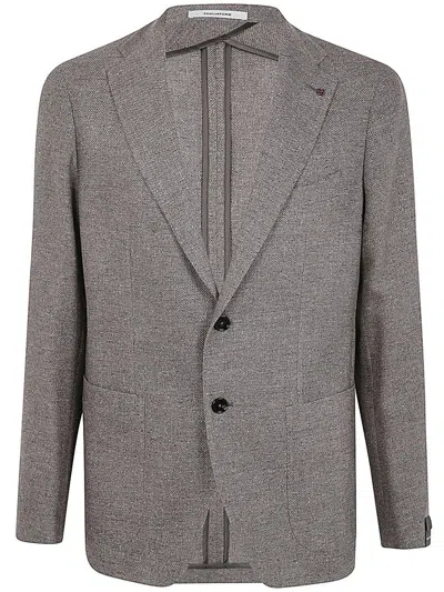 Tagliatore Single Breasted Blazer Clothing In Grey