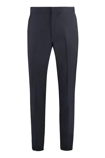 Zegna Wool Sweatpants In Blue