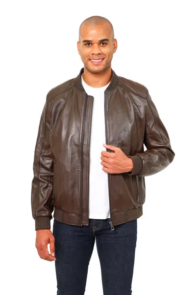 Vellapais Caen Leather Jacket In Brown