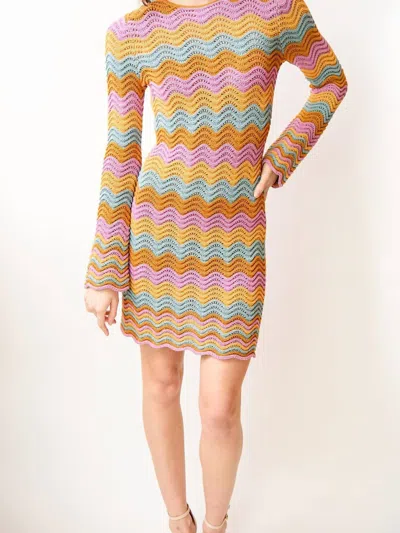 Saylor Suzette Dress In Multi Color