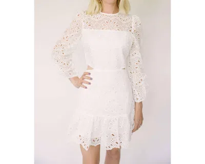 Lucy Paris Faith Cut Out Mini Dress In White