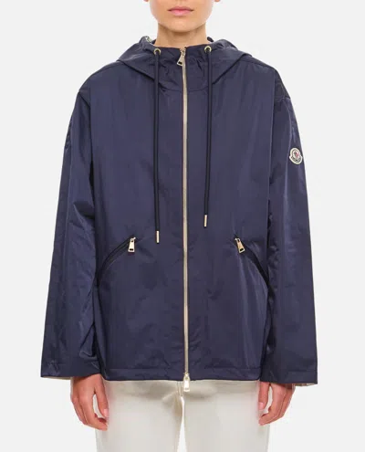 Moncler Cassiopea Hooded Jacket In Blue