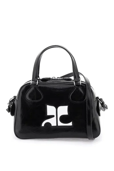 Courrèges Lacleather Bowling Bag In 9999 Black
