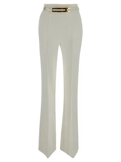 Elisabetta Franchi Straight Leg Trousers In White