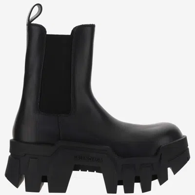 Balenciaga Bulldozer Leather Chelsea Boots In Black