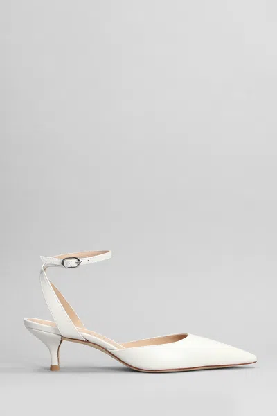 Stuart Weitzman Barelythere 50 Pumps In White Leather