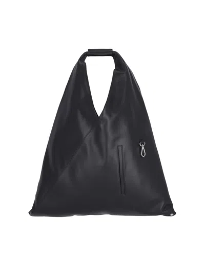 Mm6 Maison Margiela Japanese Medium Tote Bag In Black  