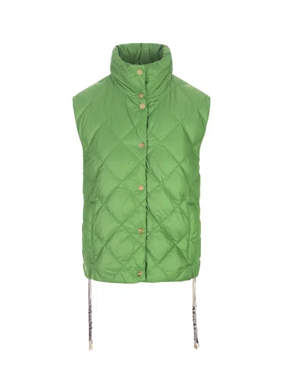 Max Mara The Cube Gsoft Quilted Vest In Green