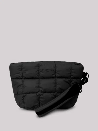 Veecollective Vee Collective Mini Porter Quilted Shoulder Bag In Black
