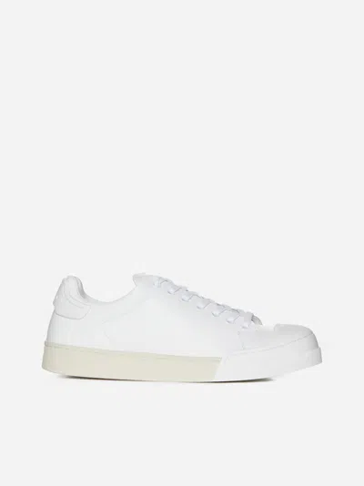 Marni Dada Bumper Leather Sneakers In White
