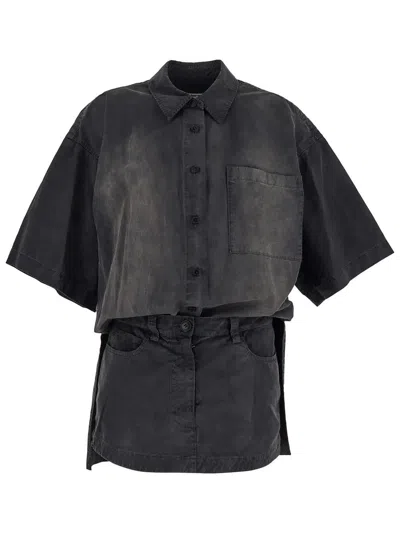 Alexander Wang Shirt Dress In Black