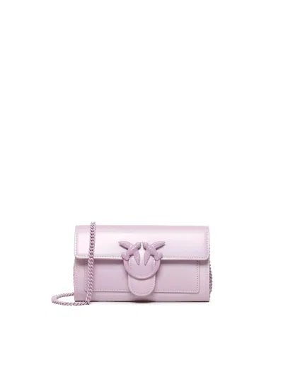 Pinko Love One Chain Wallet In Lilac