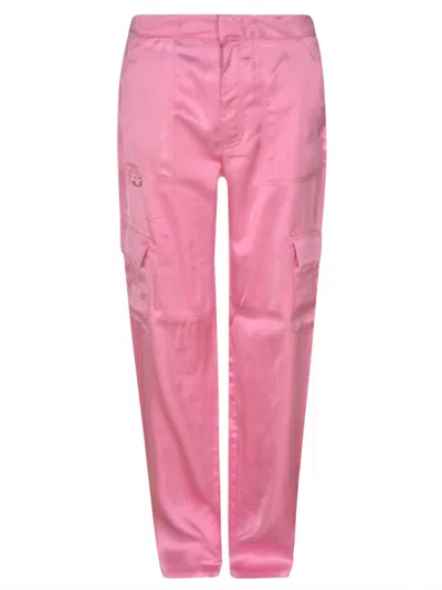 Chiara Ferragni Cargo Straight Trousers In Pink