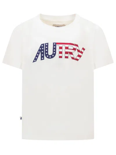 Autry Kids' Logo-print Cotton T-shirt In White