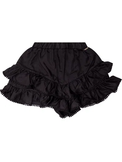 Twinset Kids' Shorts With Ruffle In Nero