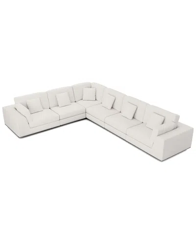 Modloft Perry Modular Sofa Set 09 In White
