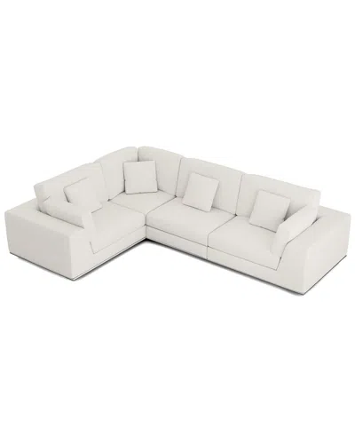Modloft Perry Modular Sofa Set 08 In White
