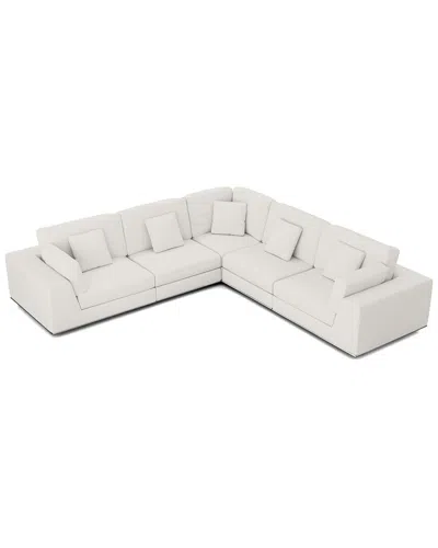Modloft Perry Modular Sofa Set 01 In White