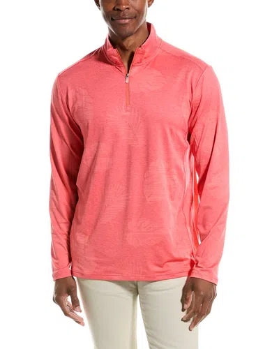 Tommy Bahama Delray Frond 1/2-zip Pullover In Pink