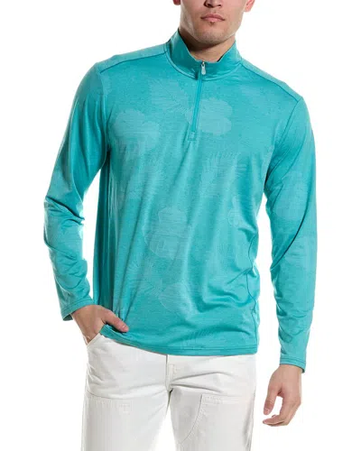 Tommy Bahama Delray Frond 1/2-zip Pullover In Blue