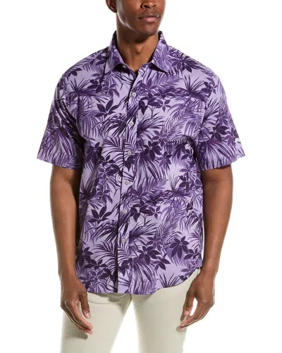 Tommy Bahama Ventana Plaid Linen Woven Shirt In Purple
