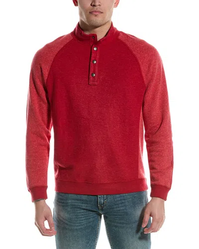 Tommy Bahama Sport Scrimmage Snap Mock Pullover In Red