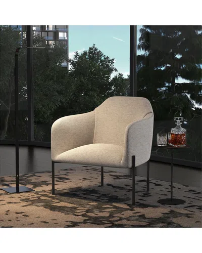 Modloft Tiemann Lounge Chair In Silver