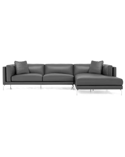 Modloft Reade Left-facing Sectional Sofa In Grey