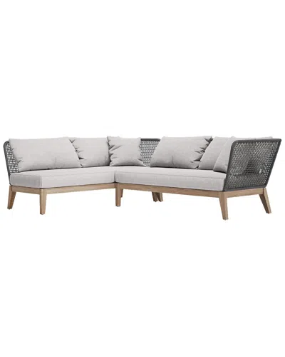 Modloft Netta Outdoor Left-facing 2pc Sectional Sofa In Grey