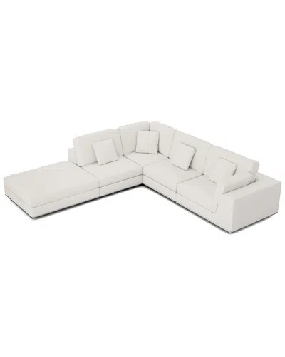 Modloft Perry Modular Sofa Set 02b In White