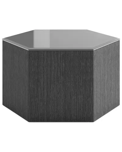 Modloft Centre 10in Asphalt Occasional Table In Grey