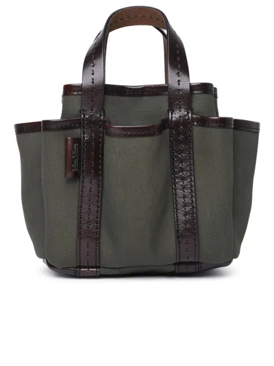 Max Mara 'giardiniera' Mini Bag In Green Cotton