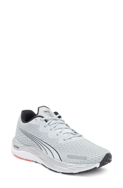 Puma Velocity Nitro™ 2 Running Shoe In Platinum Gray-lime Squeeze