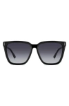 Isabel Marant Cat Eye Sunglasses, 58mm In Black/gray Gradient