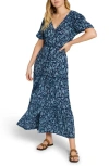 Faherty Orinda Maxi Dress In Blue Esna