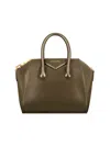 Givenchy Women's Mini Antigona Bag In Box Leather In Dark Khaki