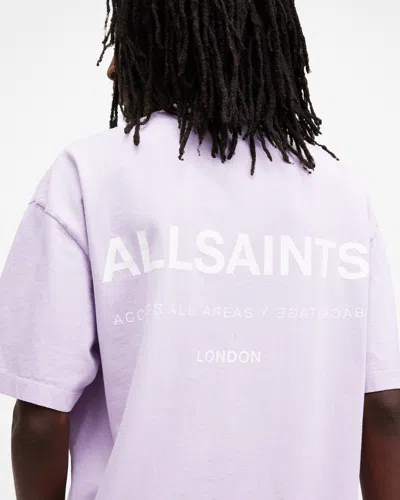 Allsaints Access Oversized Crew Neck T-shirt In Sugared Lilac